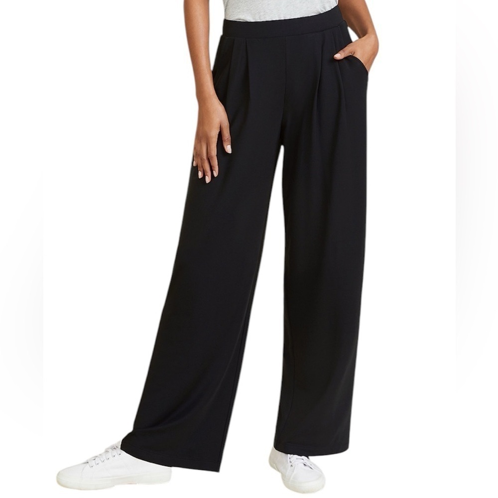 Garnet Hill Wide-Leg Comfort Trousers